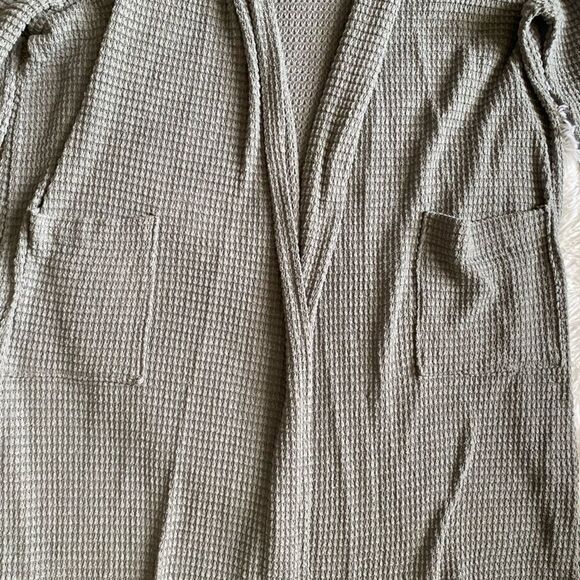 Three Bird Nest Waffle Knit Cardigan Open Front Women’s Size XL Pockets - Picture 4 of 8